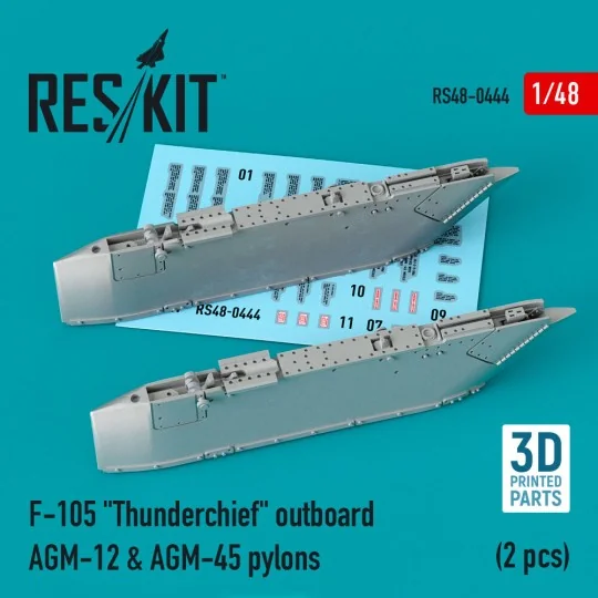 F-105 Thunderchief outboard AGM-12 & AGM-45 pylons (2 pcs) (3D Prin... F-105 Thunderchief outboard AGM-12 & AGM-45 pylons (2 pcs) (3D Prin...