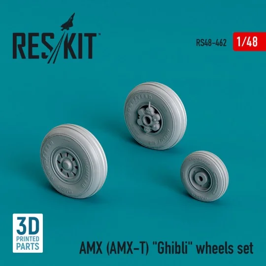 AMX (AMX-T) Ghibli wheels set (3D Printed), 1/48 - ResKit Models RS...