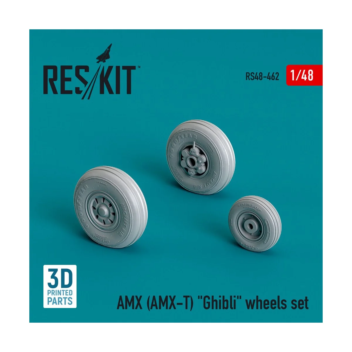 AMX (AMX-T) Ghibli wheels set (3D Printed) - ResKit Models RS48-0462