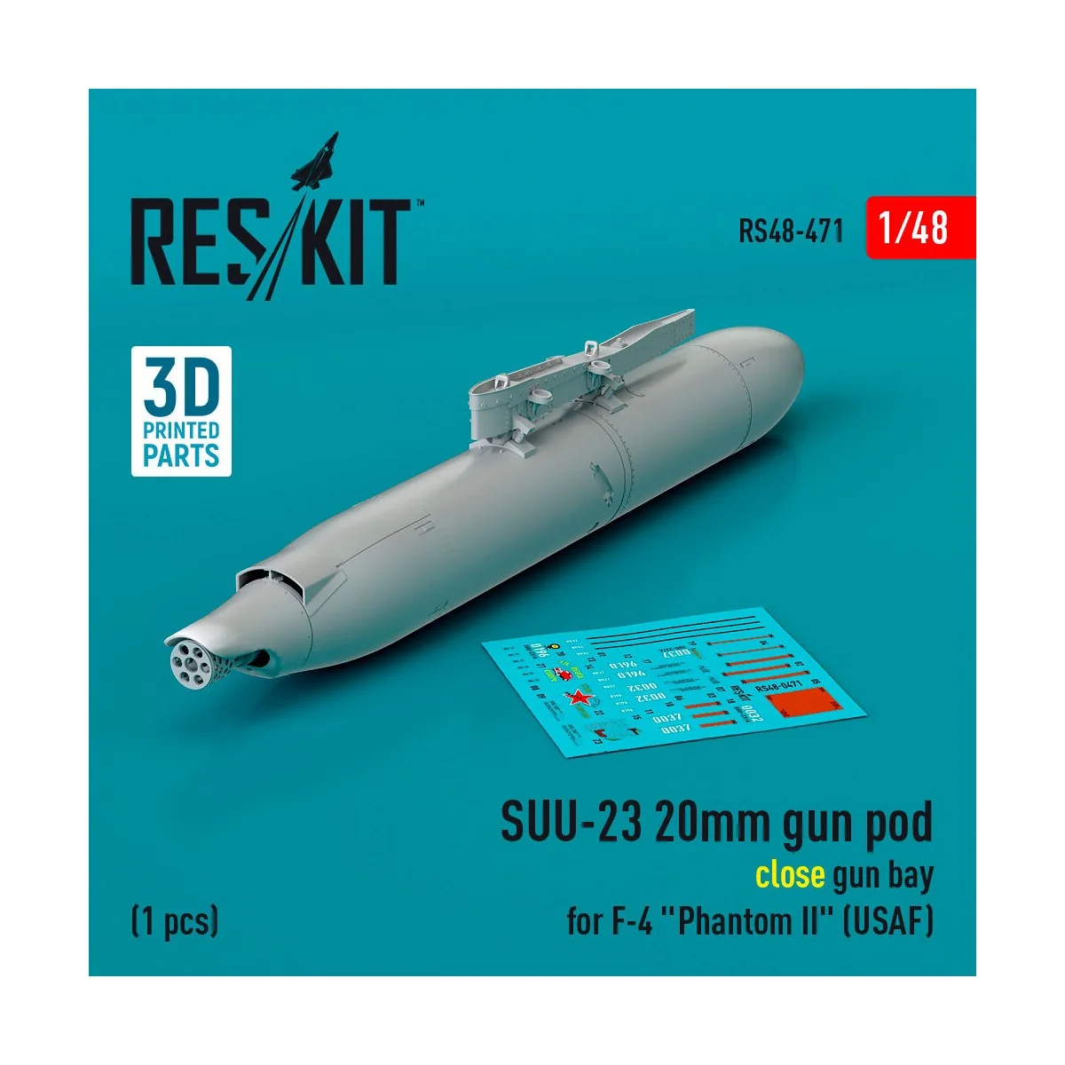 SUU-23 20mm gun pod (close gun bay) for F-4 Phantom II (USAF) (1 pc...