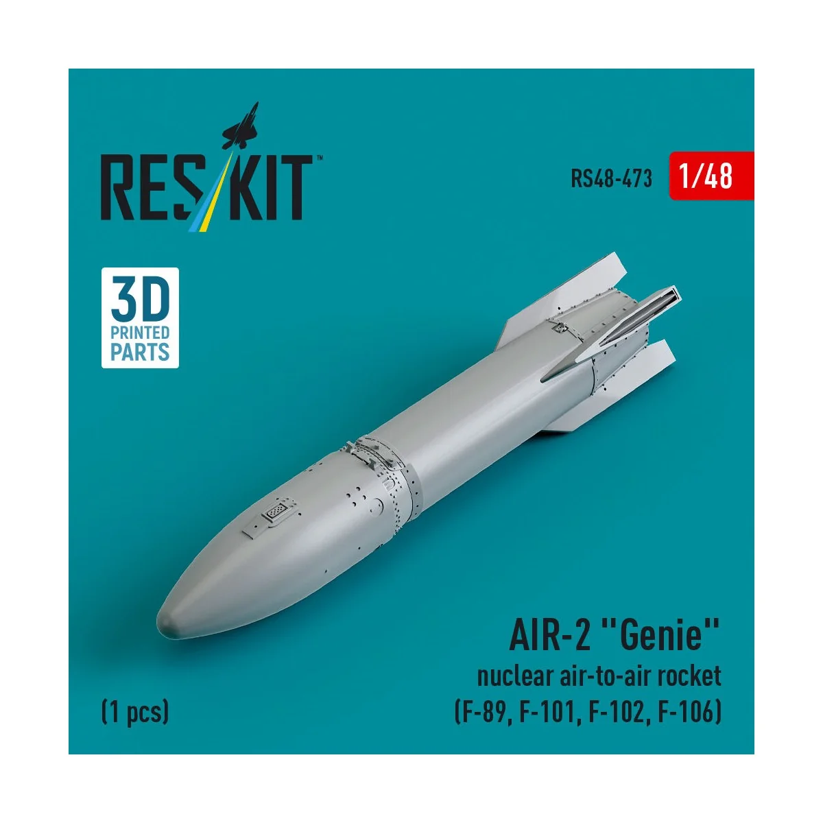 AIR-2 Genie nuclear air-to-air rocket (1 pcs) (F-89, F-101, F-102, ...