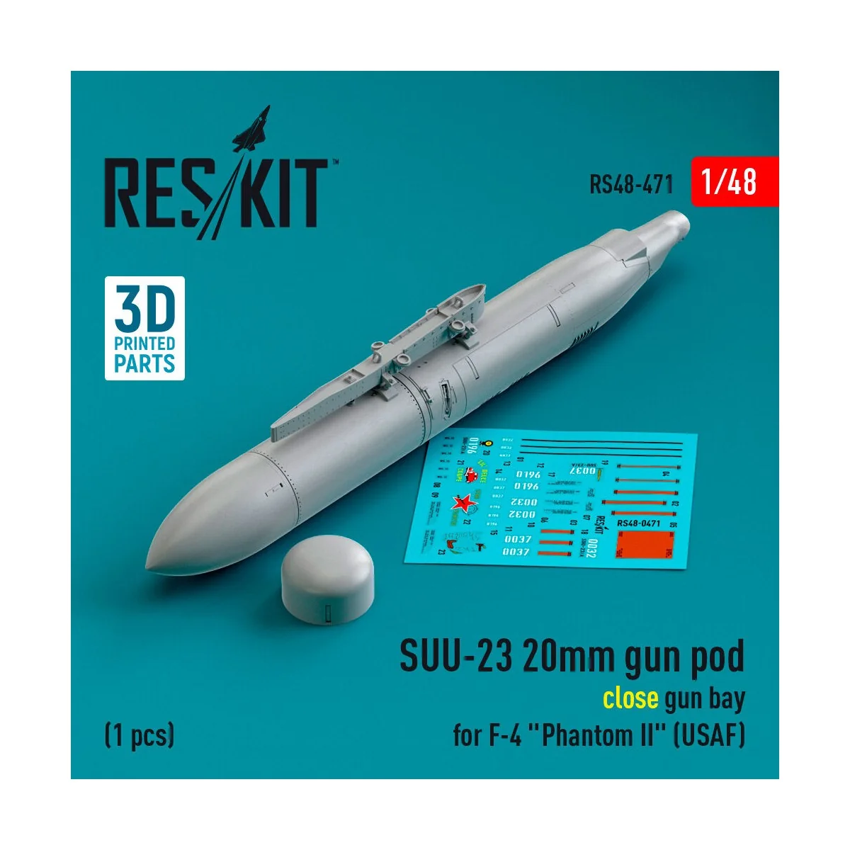 SUU-23 20mm gun pod (close gun bay) for F-4 Phantom II (USAF) (1 pc... SUU-23 20mm gun pod (close gun bay) for F-4 Phantom II (USAF) (1 pc...