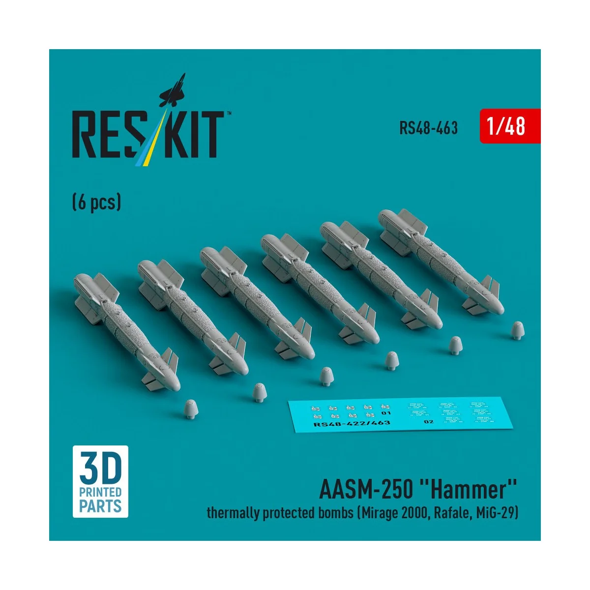 AASM-250 Hammer thermally protected bombs (6 pcs) (Mirage 2000, Raf... AASM-250 Hammer thermally protected bombs (6 pcs) (Mirage 2000, Raf...