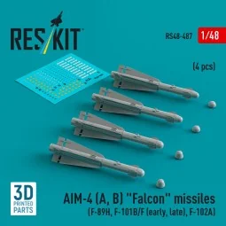 AIM-4 (A, B) Falcon missiles (4 pcs) (F-89H, F-101B/F (early, late)...
