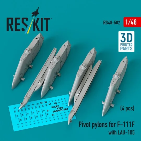 Pivot pylons for F-111F with LAU-105 (4 pcs) (3D Printed) - ResKit ...