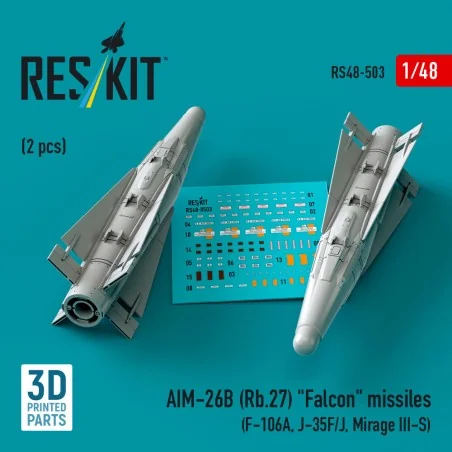 AIM-26B (Rb.27) Falcon missiles (2 pcs) (F-106A, J-35F/J, Mirage II...