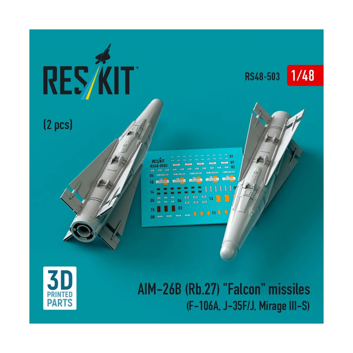 AIM-26B (Rb.27) Falcon missiles (2 pcs) (F-106A, J-35F/J, Mirage II...