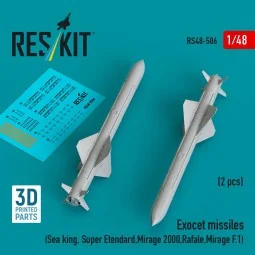 Exocet missiles (2 pcs) (Sea King, Super Etendard, Mirage 2000, Raf...