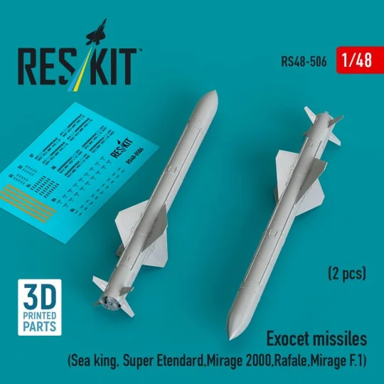 Exocet missiles (2 pcs) (Sea King, Super Etendard, Mirage 2000, Raf...