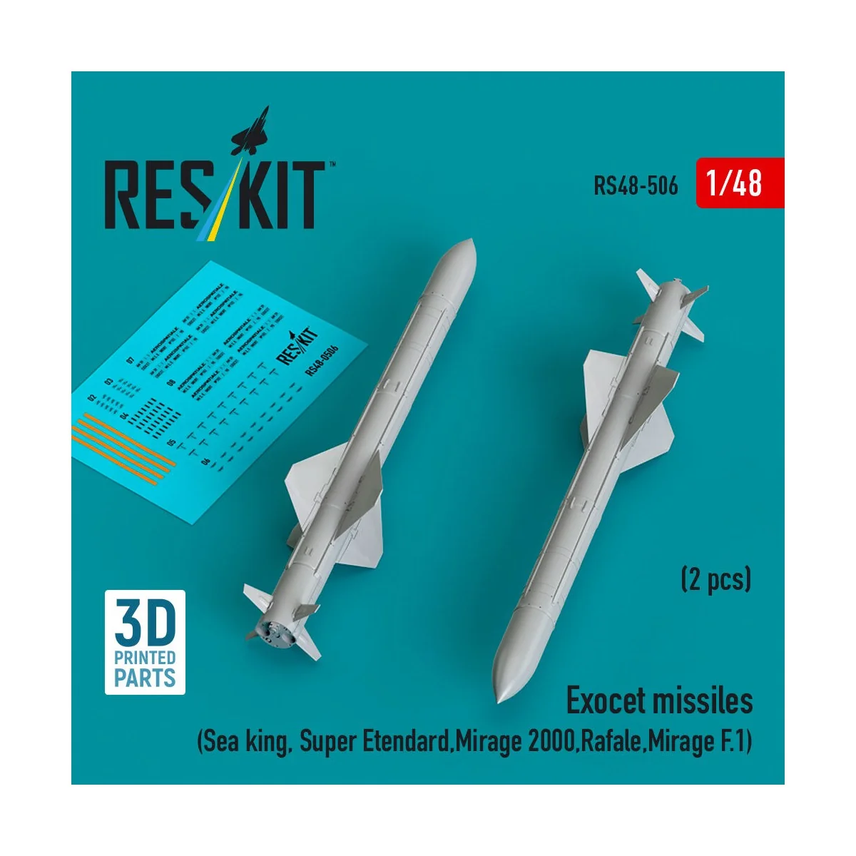 Exocet missiles (2 pcs) (Sea King, Super Etendard, Mirage 2000, Raf...