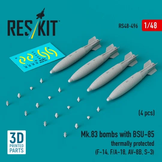 Mk.83 bombs with BSU-85 thermally protected (4 pcs) (F-14, F/A-18, ... Mk.83 bombs with BSU-85 thermally protected (4 pcs) (F-14, F/A-18, ...