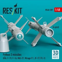 Python 3 missiles (4 pcs) (Kfir, F-15, F-16, MiG-21, Mirage F.1, JF...