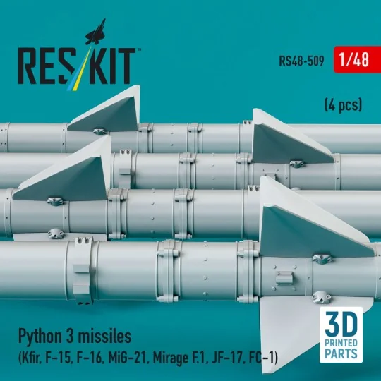 Python 3 missiles (4 pcs) (Kfir, F-15, F-16, MiG-21, Mirage F.1, JF...