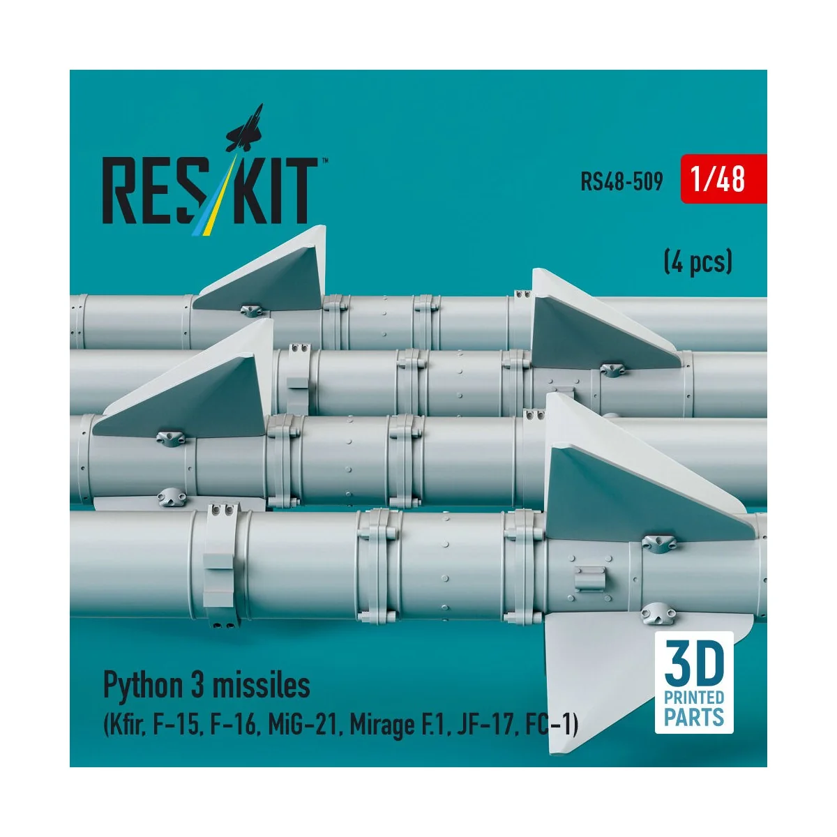 Python 3 missiles (4 pcs) (Kfir, F-15, F-16, MiG-21, Mirage F.1, JF...