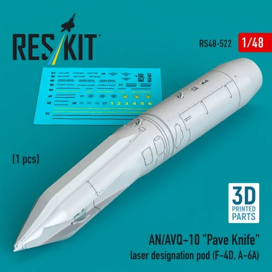 AN/AVQ-10 Pave Knife laser designation pod (1 pcs) (F-4D, A-6A) (3D...