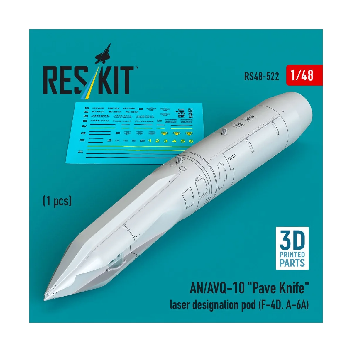 AN/AVQ-10 Pave Knife laser designation pod (1 pcs) (F-4D, A-6A) (3D... AN/AVQ-10 Pave Knife laser designation pod (1 pcs) (F-4D, A-6A) (3D...