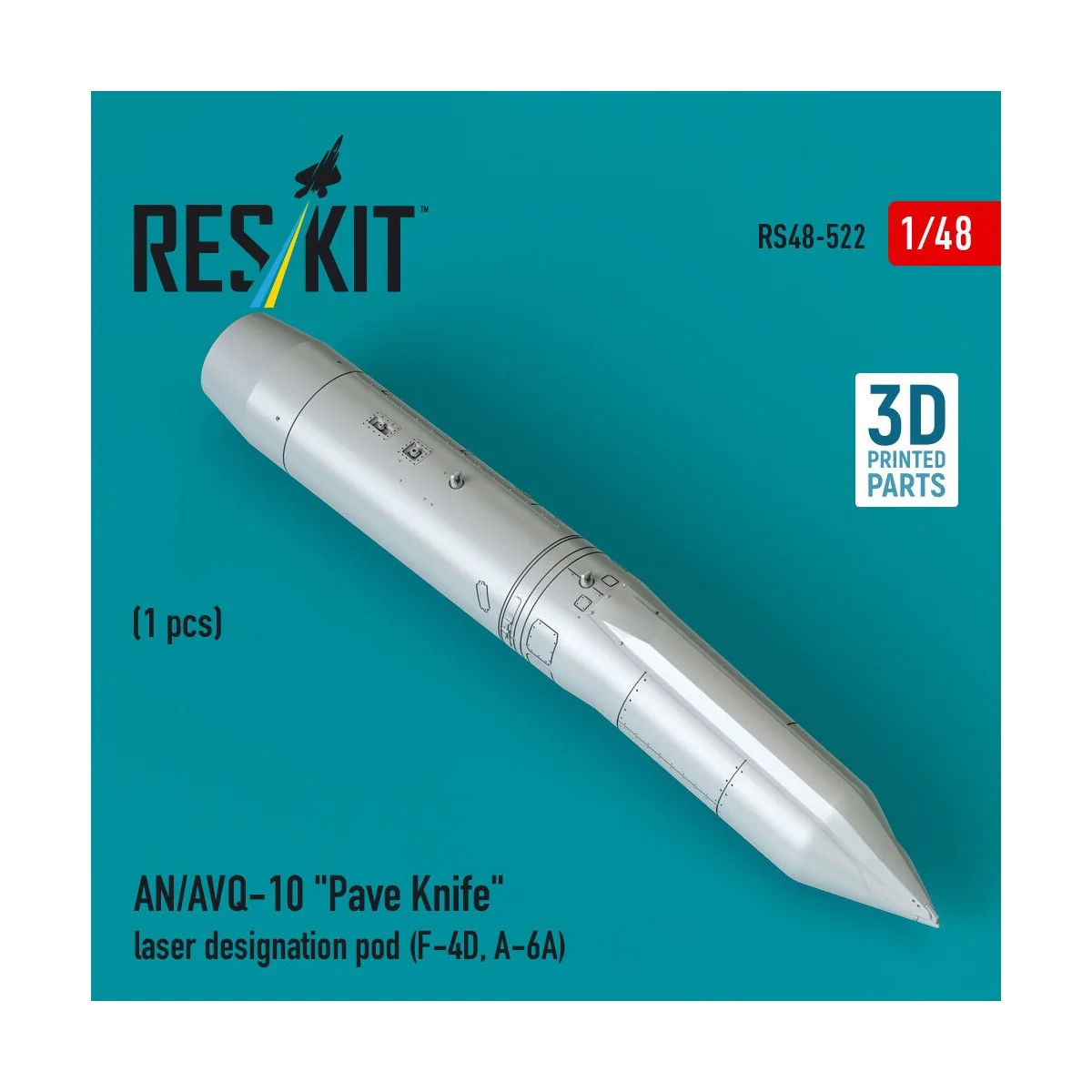 AN/AVQ-10 Pave Knife laser designation pod (1 pcs) (F-4D, A-6A) (3D...