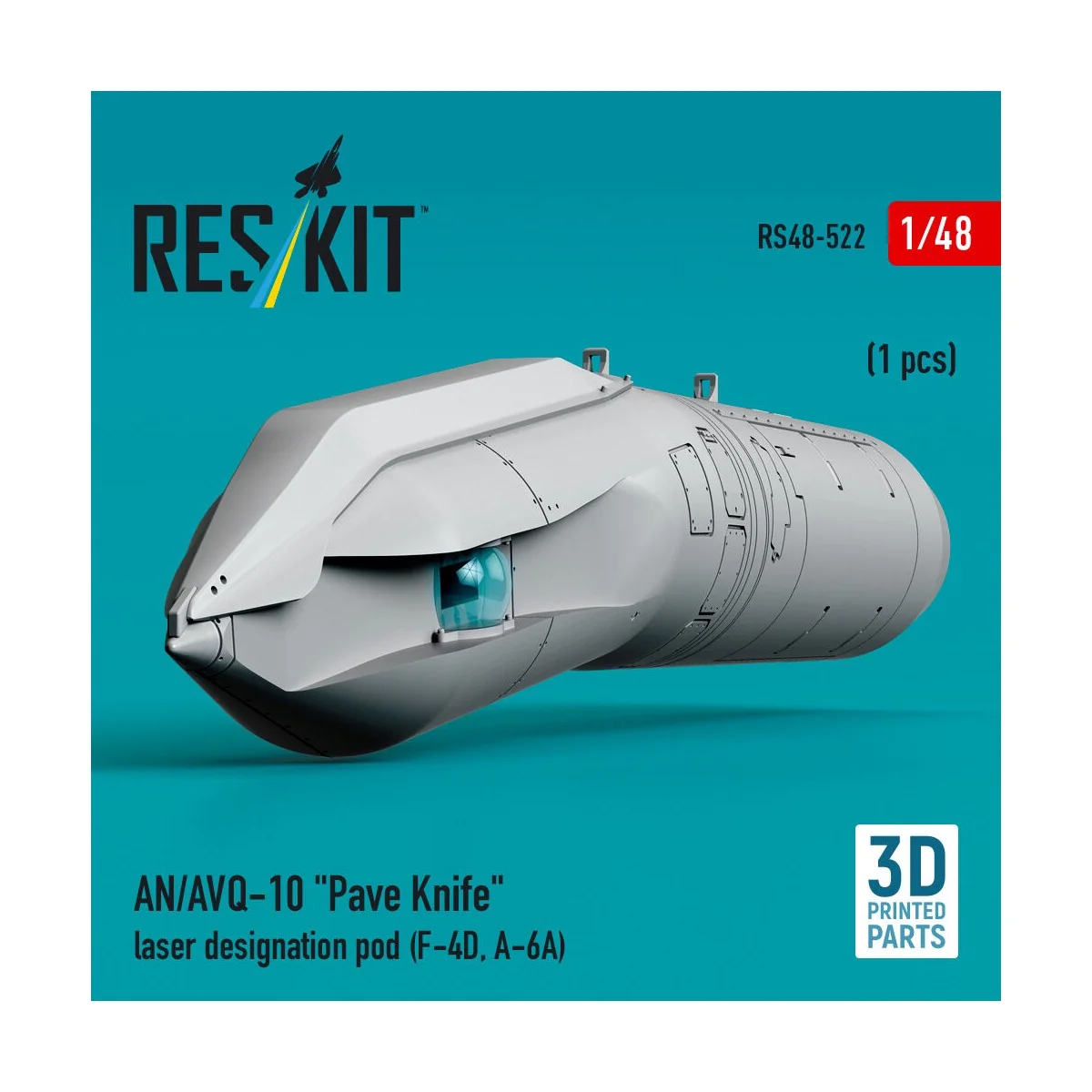 AN/AVQ-10 Pave Knife laser designation pod (1 pcs) (F-4D, A-6A) (3D...