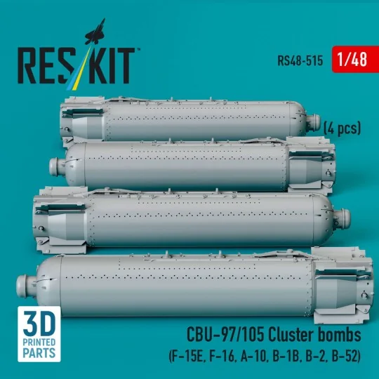 CBU-97/105 cluster bombs (4 pcs) (F-15E, F-16, A-10, B-1B, B-2, B-5...