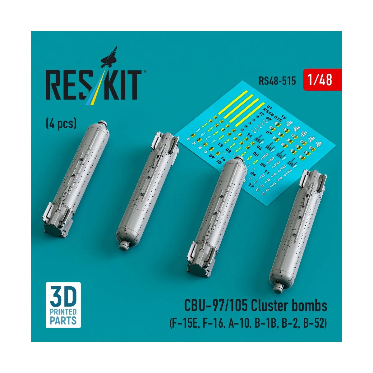 CBU-97/105 cluster bombs (4 pcs) (F-15E, F-16, A-10, B-1B, B-2, B-5...