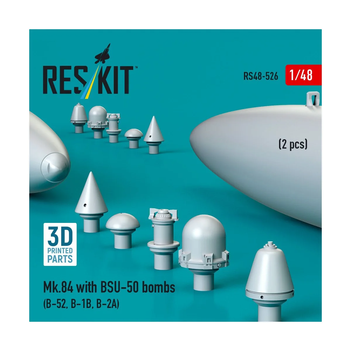 Mk.84 with BSU-50 bombs (2 pcs) (B-52, B-1B, B-2A) (3D printed) - R...