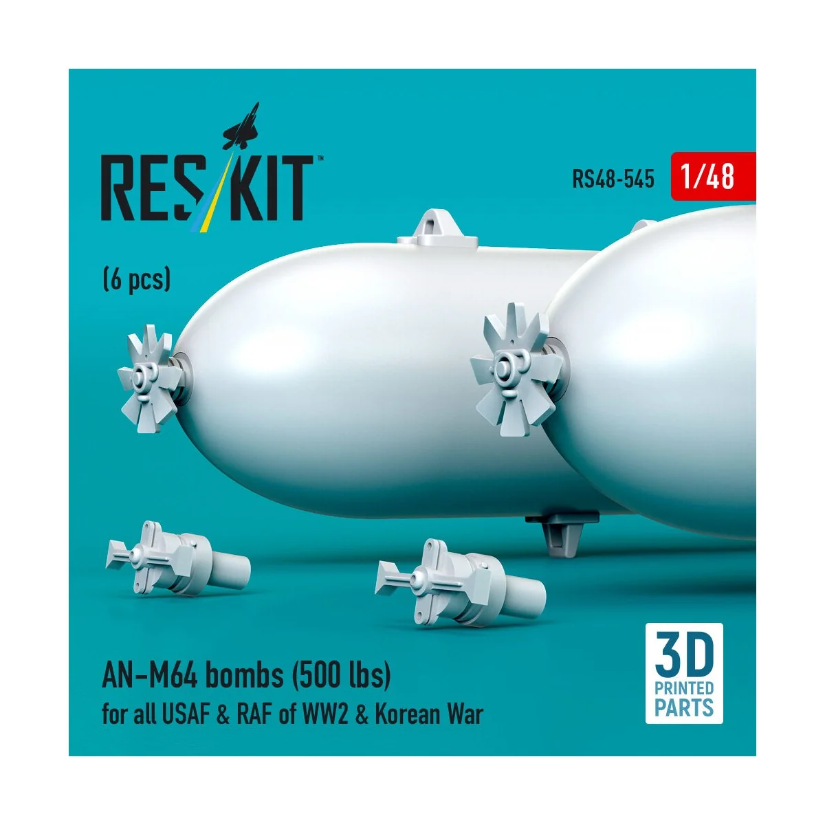 AN-M64 bombs (6 pcs) (500 lbs) for all USAF & RAF of WW2 & Korean W... AN-M64 bombs (6 pcs) (500 lbs) for all USAF & RAF of WW2 & Korean W...