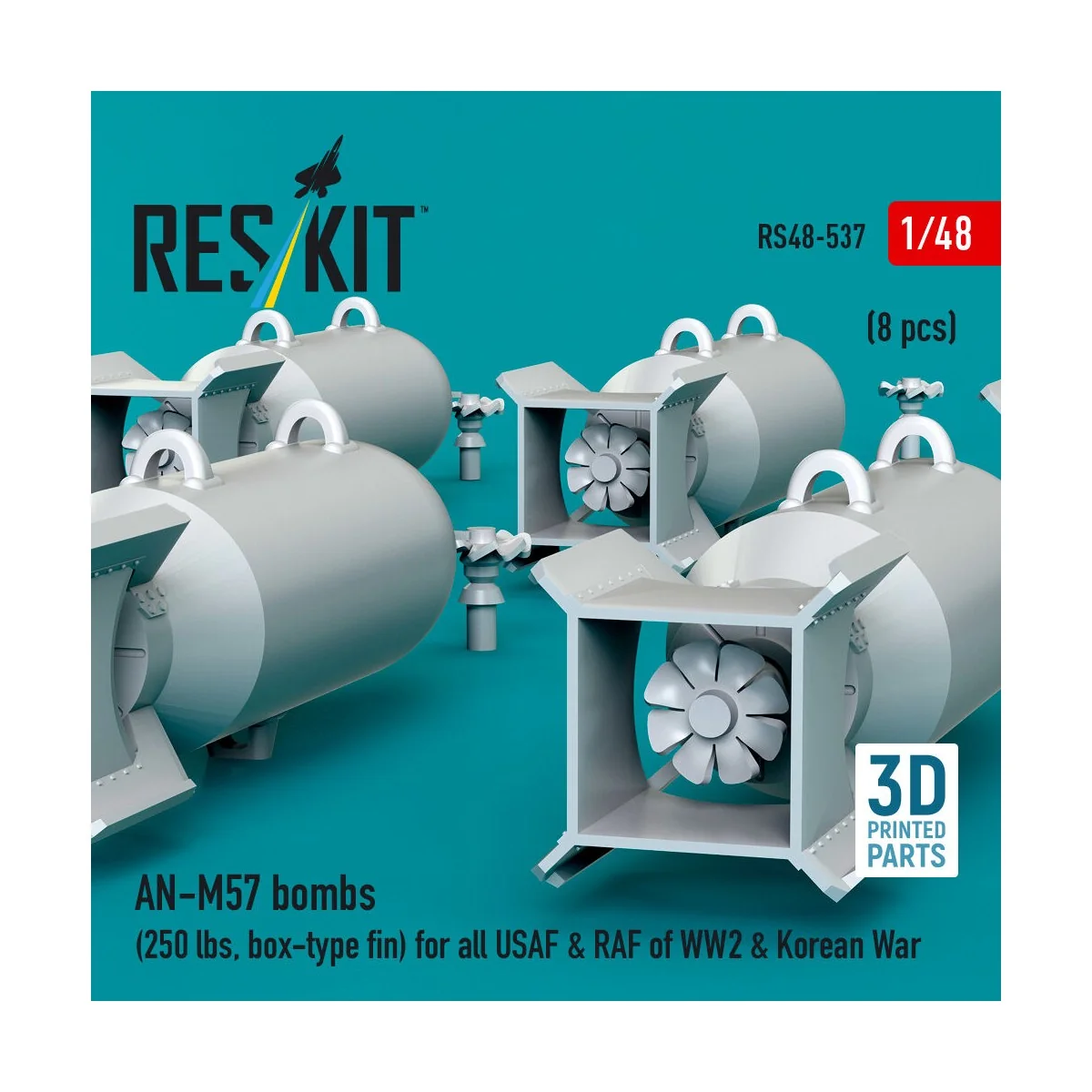 AN-M57 bombs (250 lbs, box-type fin) for all USAF & RAF of WW2 & Ko... AN-M57 bombs (250 lbs, box-type fin) for all USAF & RAF of WW2 & Ko...