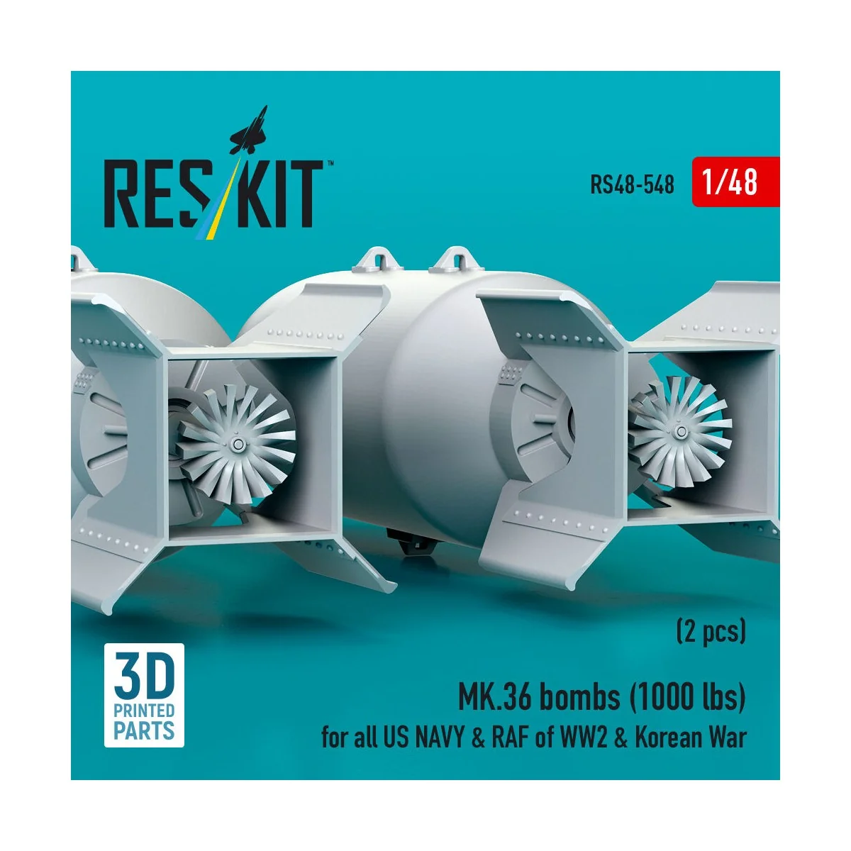 MK.36 bombs (2 pcs) (1000 lbs) for all US NAVY & RAF of WW2 & Korea...