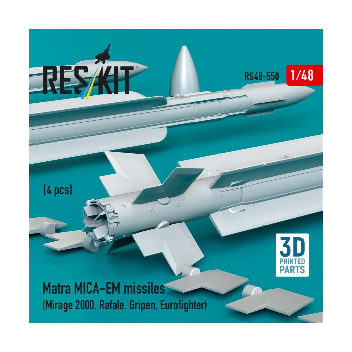 Matra MICA-EM missiles (4 pcs) (Mirage 2000, Rafale, Gripen, Eurofi...