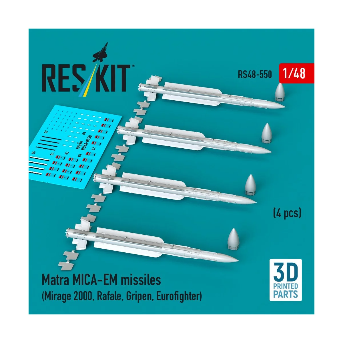 Matra MICA-EM missiles (4 pcs) (Mirage 2000, Rafale, Gripen, Eurofi...