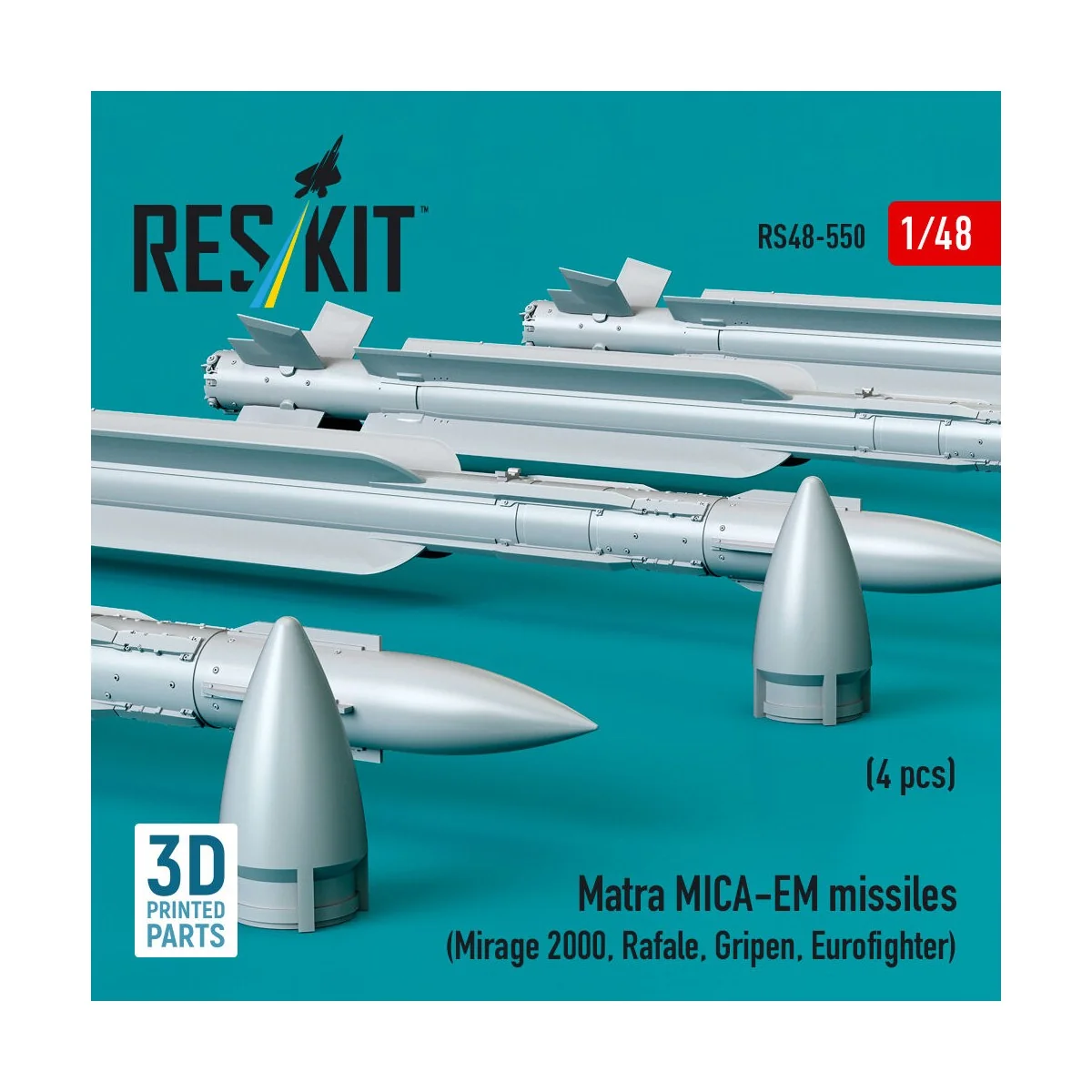 Matra MICA-EM missiles (4 pcs) (Mirage 2000, Rafale, Gripen, Eurofi...
