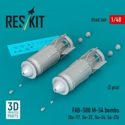 FAB-500 M-54 bombs (2 pcs) (Su-17, Su-22, Su-24, Su-25) (3D Printed...
