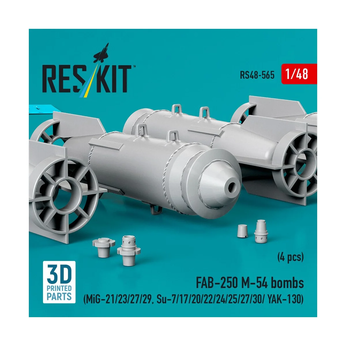 FAB-250 ?-54 bombs (4 pcs) (MiG-21/23/27/29, Su-7/17/20/22/24/25/27...