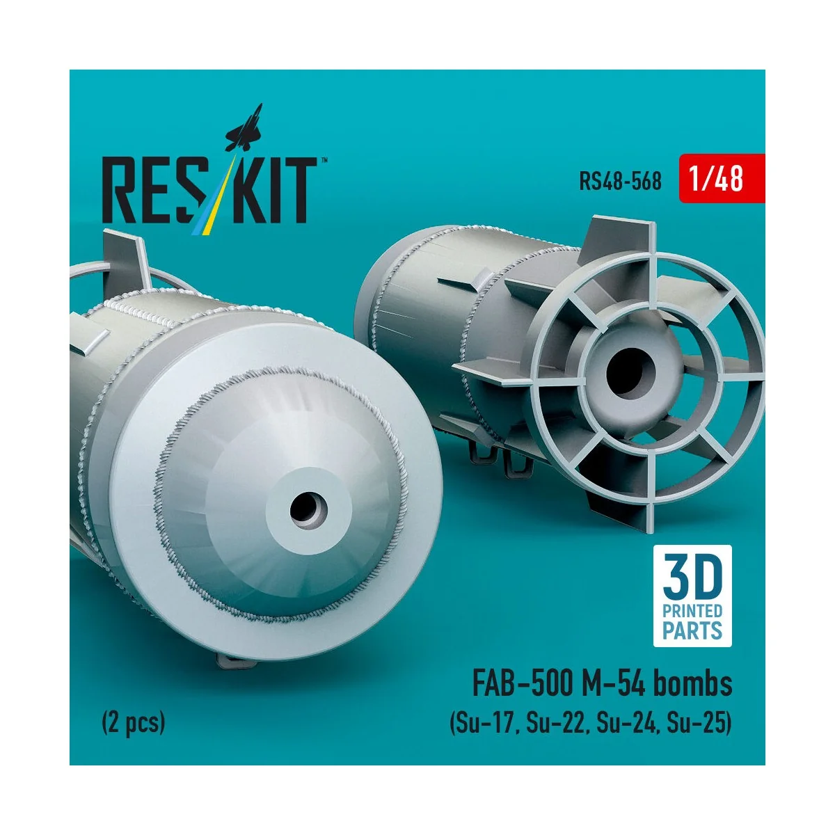 FAB-500 M-54 bombs (2 pcs) (Su-17, Su-22, Su-24, Su-25) (3D Printed... FAB-500 M-54 bombs (2 pcs) (Su-17, Su-22, Su-24, Su-25) (3D Printed...