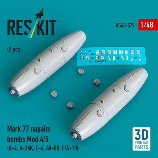 Mark 77 napalm bombs Mod.4/5 (2pcs) (A-4, A-26K, F-4, AV-8B, F/A-18...