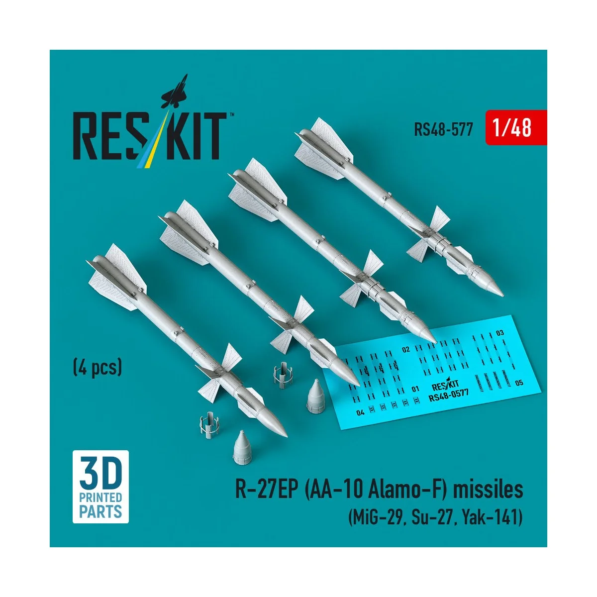 R-27EP (AA-10 Alamo-F) missiles (4 pcs) (MiG-29, Su-27, Yak-141) (3...
