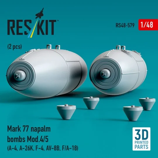 Mark 77 napalm bombs Mod.4/5 (2pcs) (A-4, A-26K, F-4, AV-8B, F/A-18... Mark 77 napalm bombs Mod.4/5 (2pcs) (A-4, A-26K, F-4, AV-8B, F/A-18...