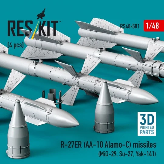 R-27ER (AA-10 Alamo-C) missiles (4 pcs) (MiG-29, Su-27, Yak-141) (3...