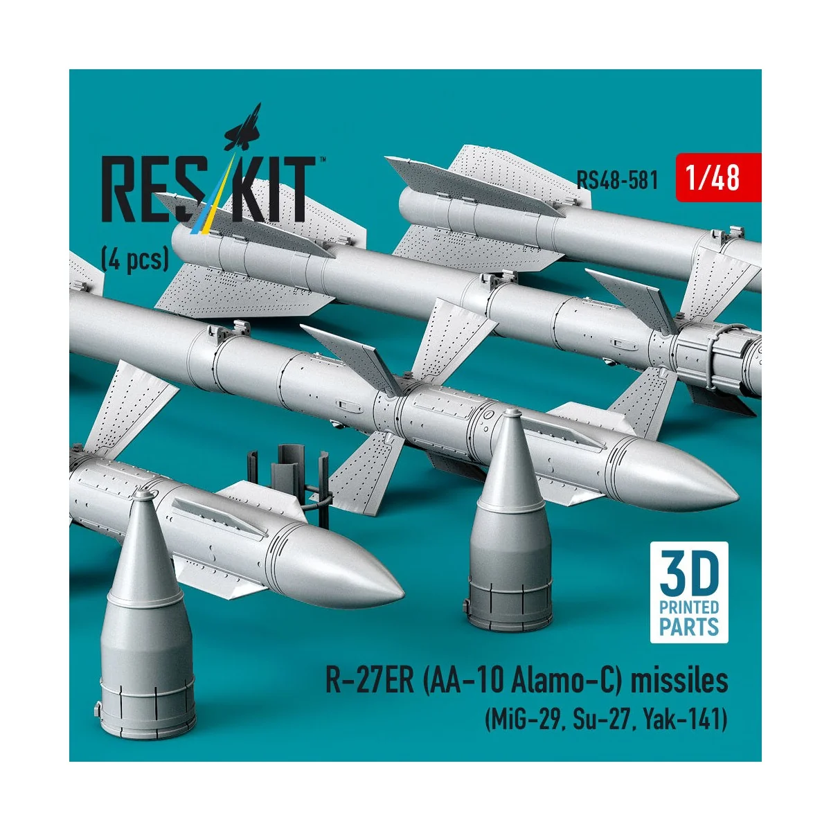 R-27ER (AA-10 Alamo-C) missiles (4 pcs) (MiG-29, Su-27, Yak-141) (3...