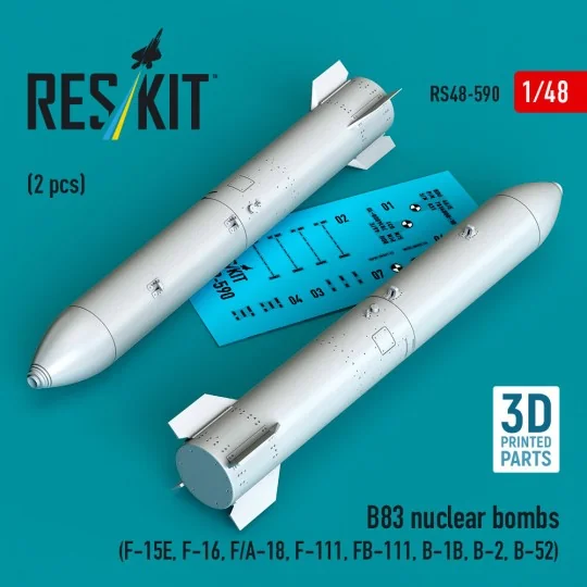 B83 nuclear bombs (2 pcs) (F-15E, F-16, F/A-18, F-111, FB-111, B-1B...