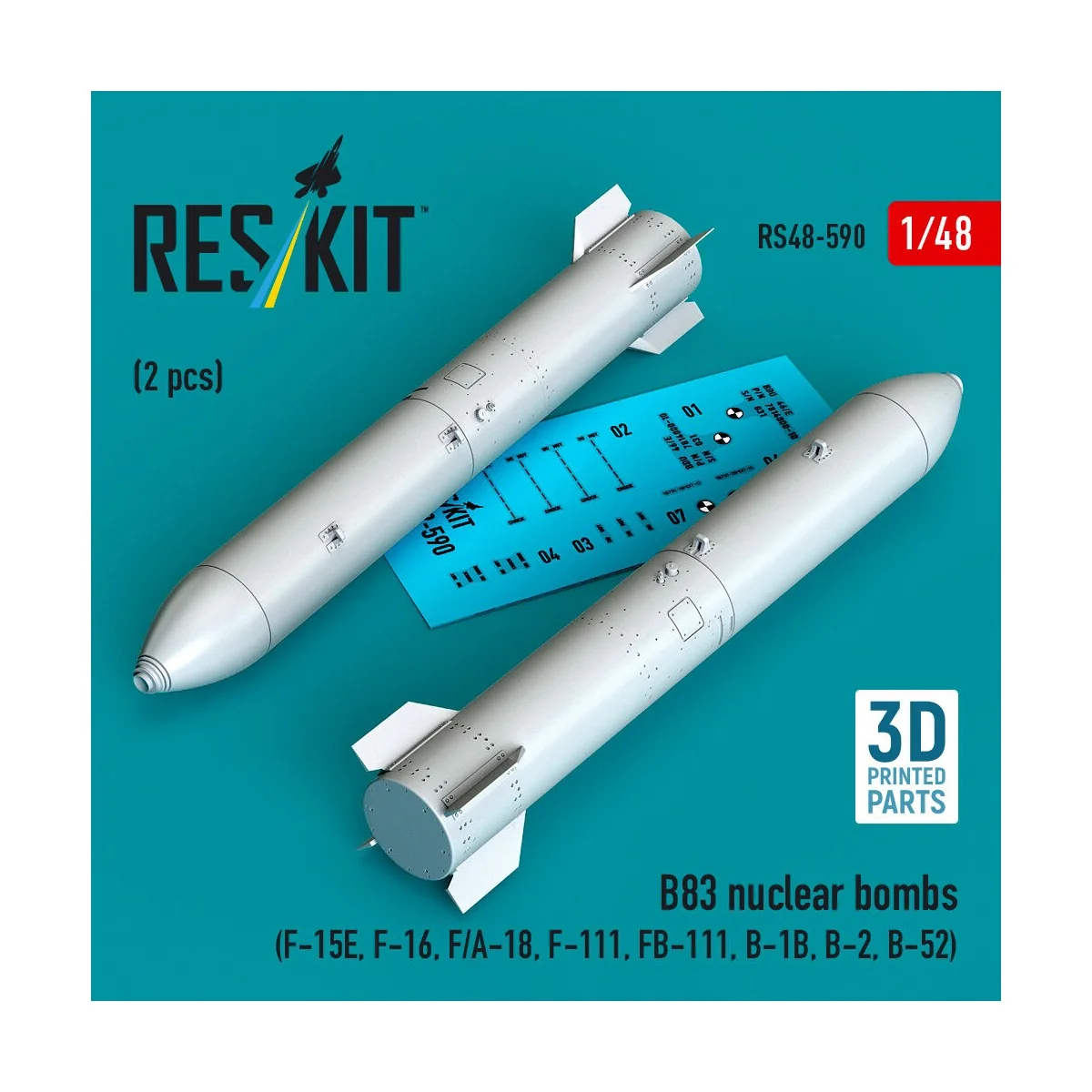 B83 nuclear bombs (2 pcs) (F-15E, F-16, F/A-18, F-111, FB-111, B-1B...