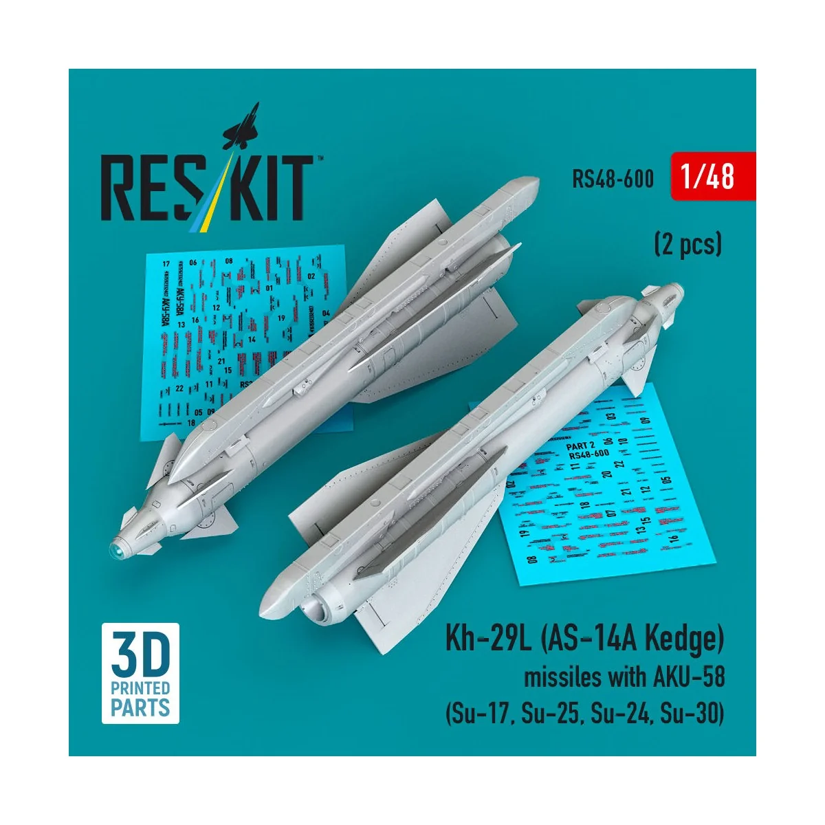 Kh-29L (AS-14A Kedge) missiles with AKU-58 (2 pcs) (Su-17, Su-25, S...