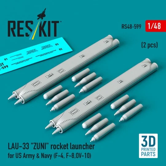LAU-33 ZUNI rocket launcher for US Army & Navy (2 pcs) (F-4, F-8, O...