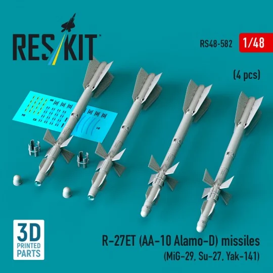 R-27ET (AA-10 Alamo-D) missiles (4 pcs) (MiG-29, Su-27, Yak-141) (3...