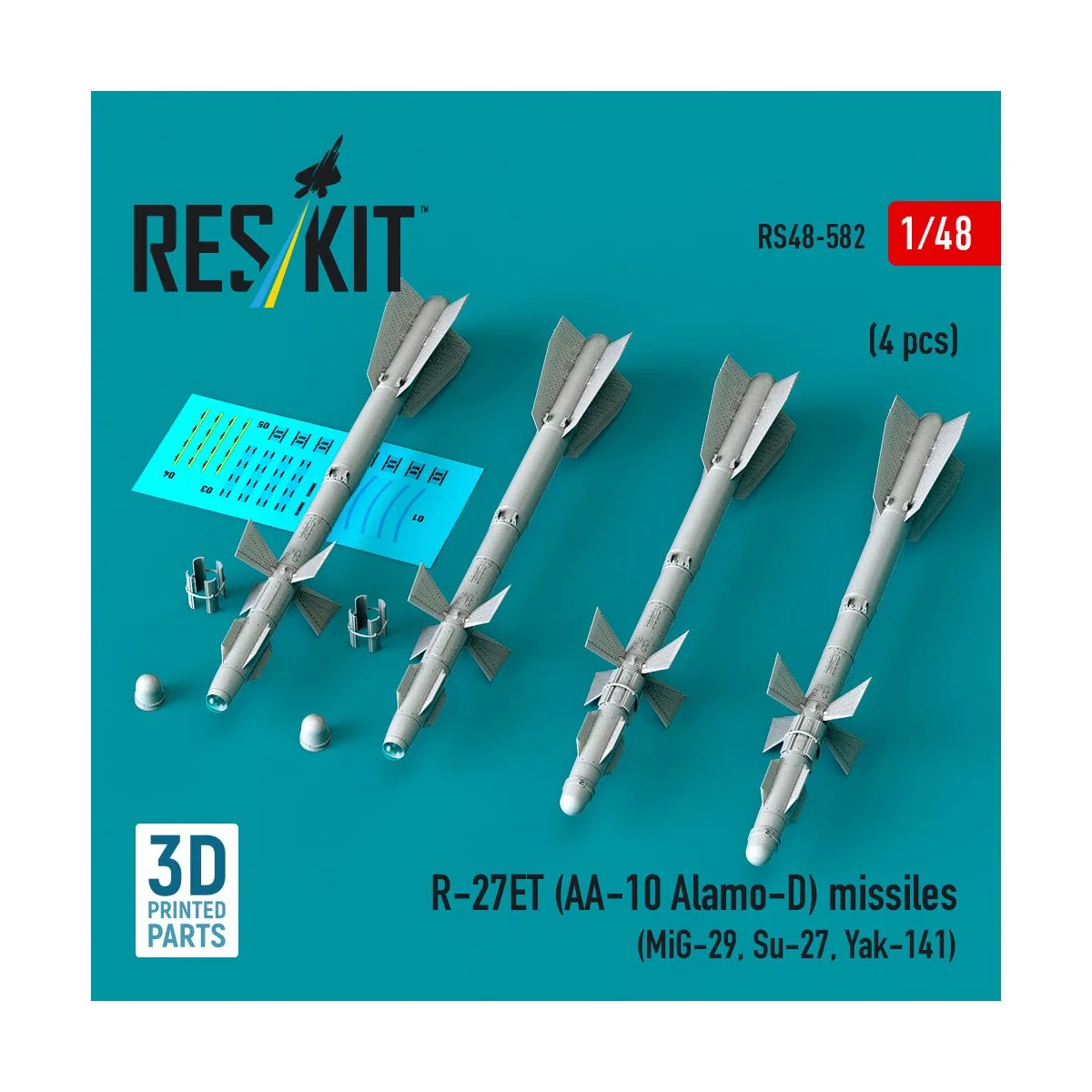 R-27ET (AA-10 Alamo-D) missiles (4 pcs) (MiG-29, Su-27, Yak-141) (3...