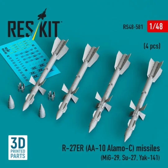 R-27ER (AA-10 Alamo-C) missiles (4 pcs) (MiG-29, Su-27, Yak-141) (3... R-27ER (AA-10 Alamo-C) missiles (4 pcs) (MiG-29, Su-27, Yak-141) (3...