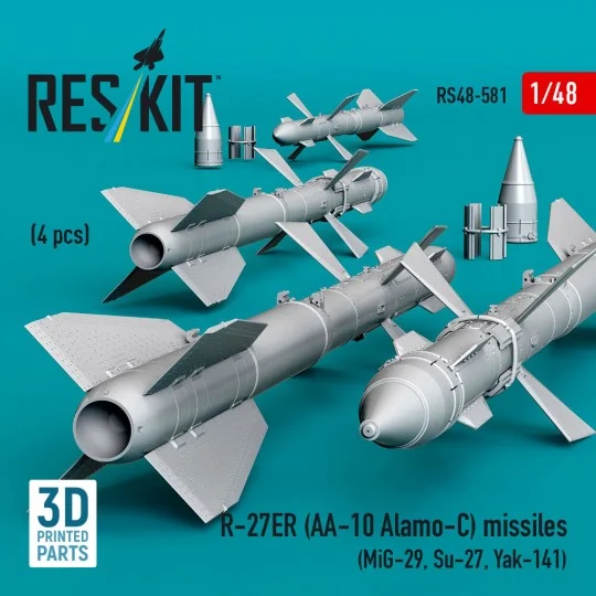 R-27ER (AA-10 Alamo-C) missiles (4 pcs) (MiG-29, Su-27, Yak-141) (3...