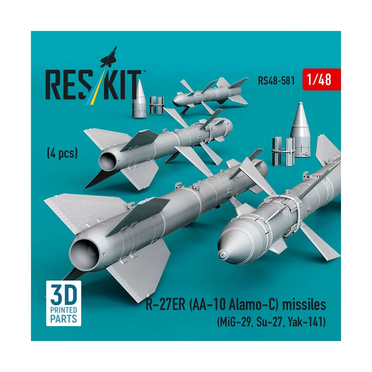 R-27ER (AA-10 Alamo-C) missiles (4 pcs) (MiG-29, Su-27, Yak-141) (3... R-27ER (AA-10 Alamo-C) missiles (4 pcs) (MiG-29, Su-27, Yak-141) (3...