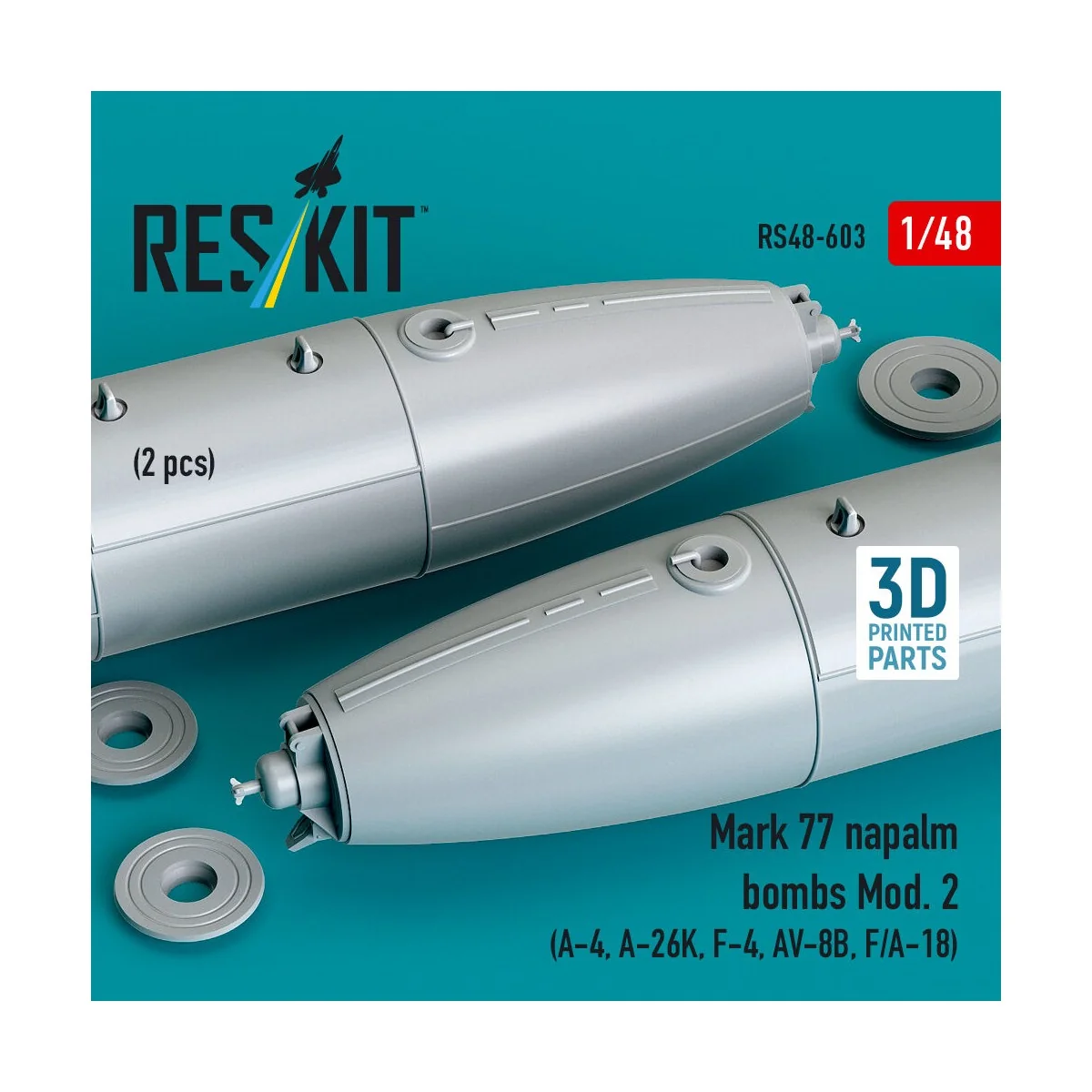 Mark 77 napalm bombs Mod. 2 (2pcs) (A-4, A-26K, F-4, AV-8B, F/A-18)...