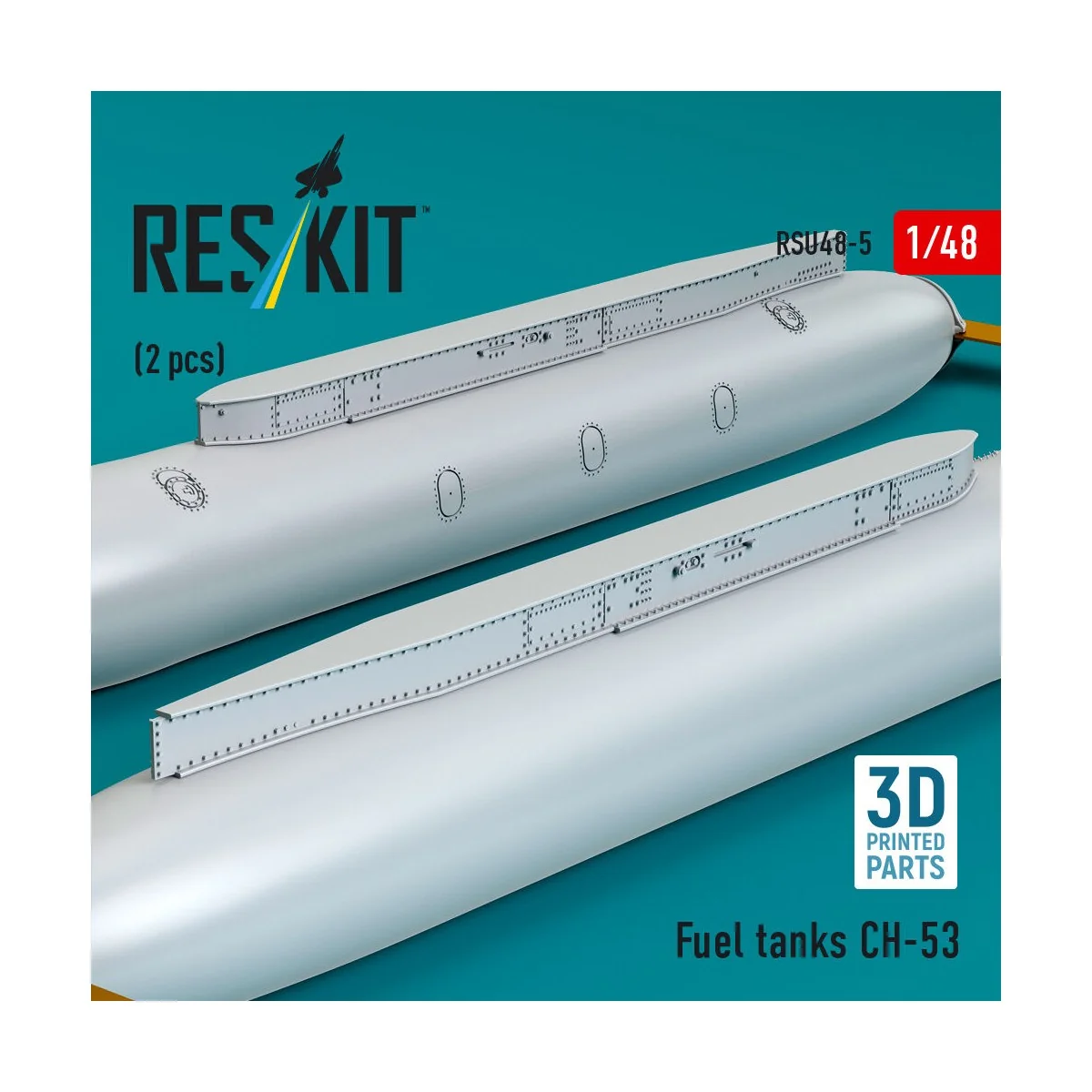 Fuel tanks ??-53 (2 pcs) (3D Printed), 1/48 - ResKit Models RSU48-0005